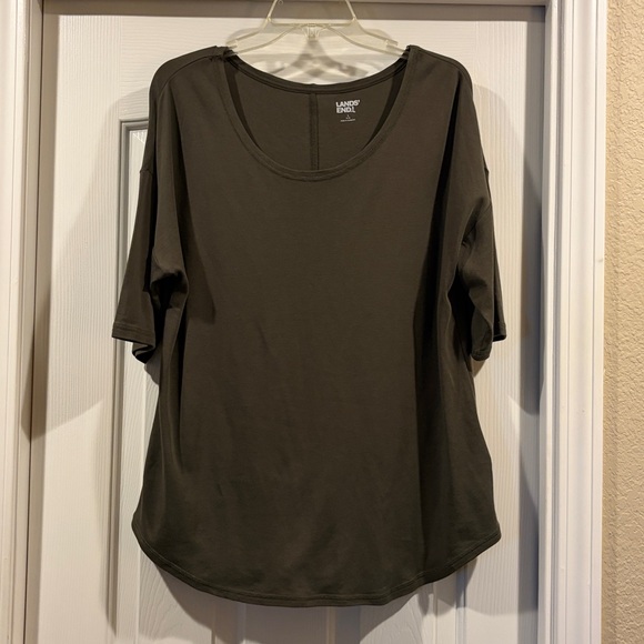 Lands' End Tops - Lands' End Women's Dark Green Short Sleeve Tee size L
